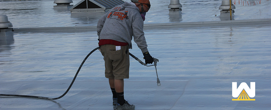 installing silicone roof coating system