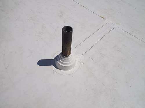 penetration on TPO roof