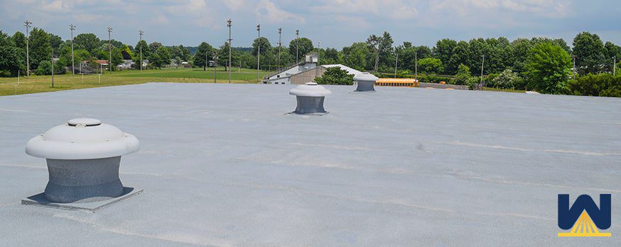 A completed spray polyurethane foam roof