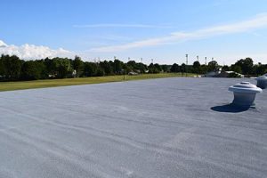 finished recoat on spray foam roof
