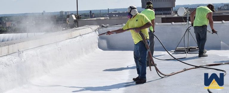 Silicone Roof Coating Over A Gravel Surfaced Roof Cleveland Ohio