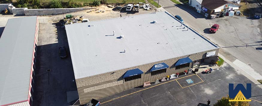 drone footage of a completed spray foam roof.JPG