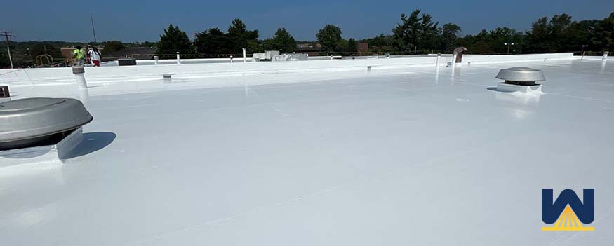 silicone coating over an existing TPO roof