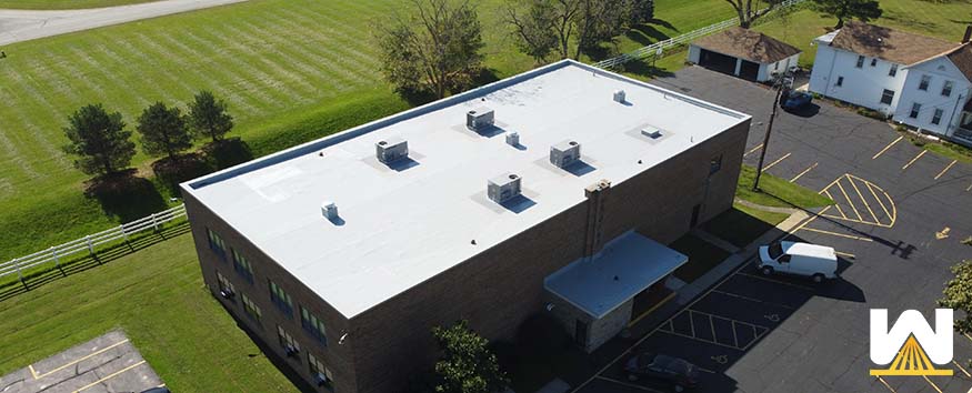 roof coating system over a TPO roof