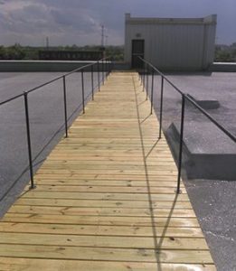 walkway on a flat roof