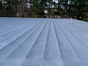 spray foam roofing over an existing metal roof in Jacksonville, Florida