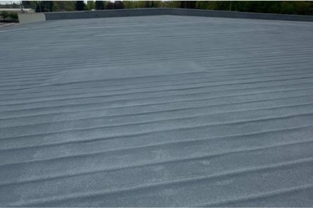 Finished spray foam roof at Marvo in Akron Ohio
