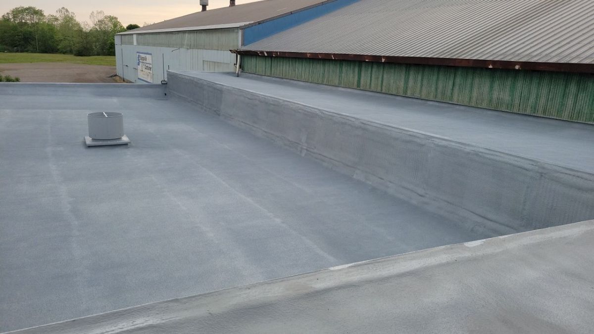 Spray foam application at Sharpsville Container facility