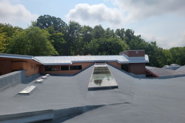 Spray foam and urethane coated roof in Chardon, Ohio