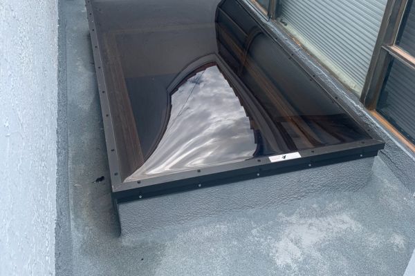 Skylights installed into new spray foam roof at Peppertree Condos in Boca Raton, FL.