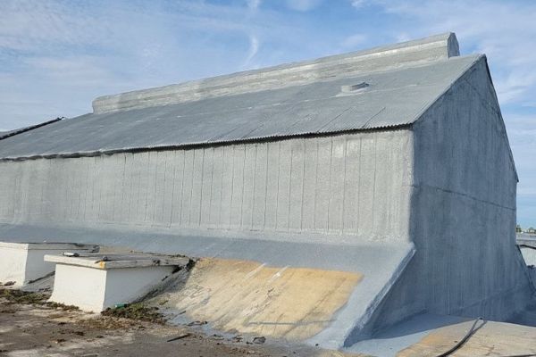 Finished spray foam roof at The Foundry Social in Medina, OH