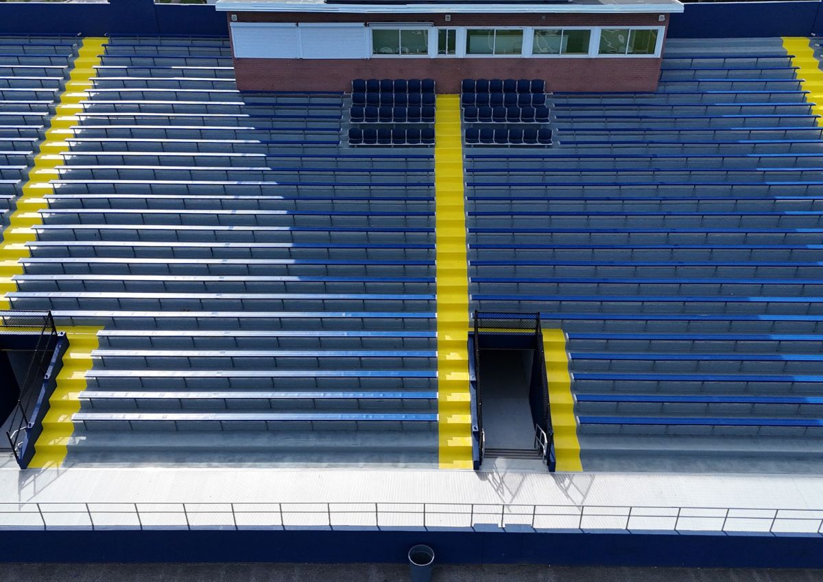 Coating System Installed on Football Stadium Bleachers