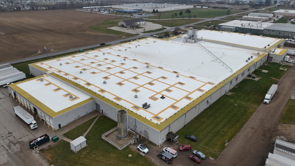 Finished silicone roof coating project in Michigan