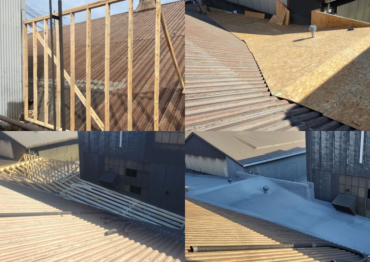 custom made water diverter installed on commercial roof