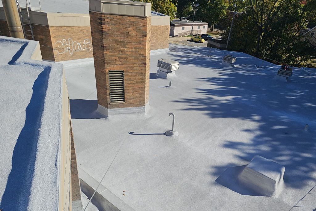 Commercial Roofing Installation at Cleveland Ohio School