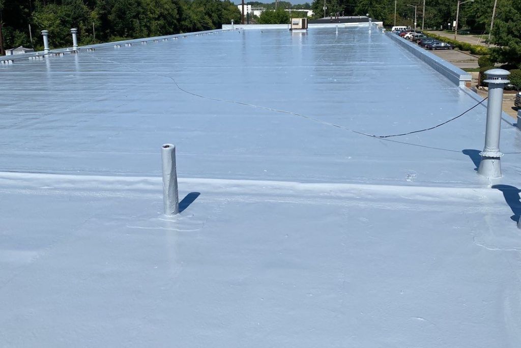 Roof Coating System Installed on Commercial Roof in Berea Ohio