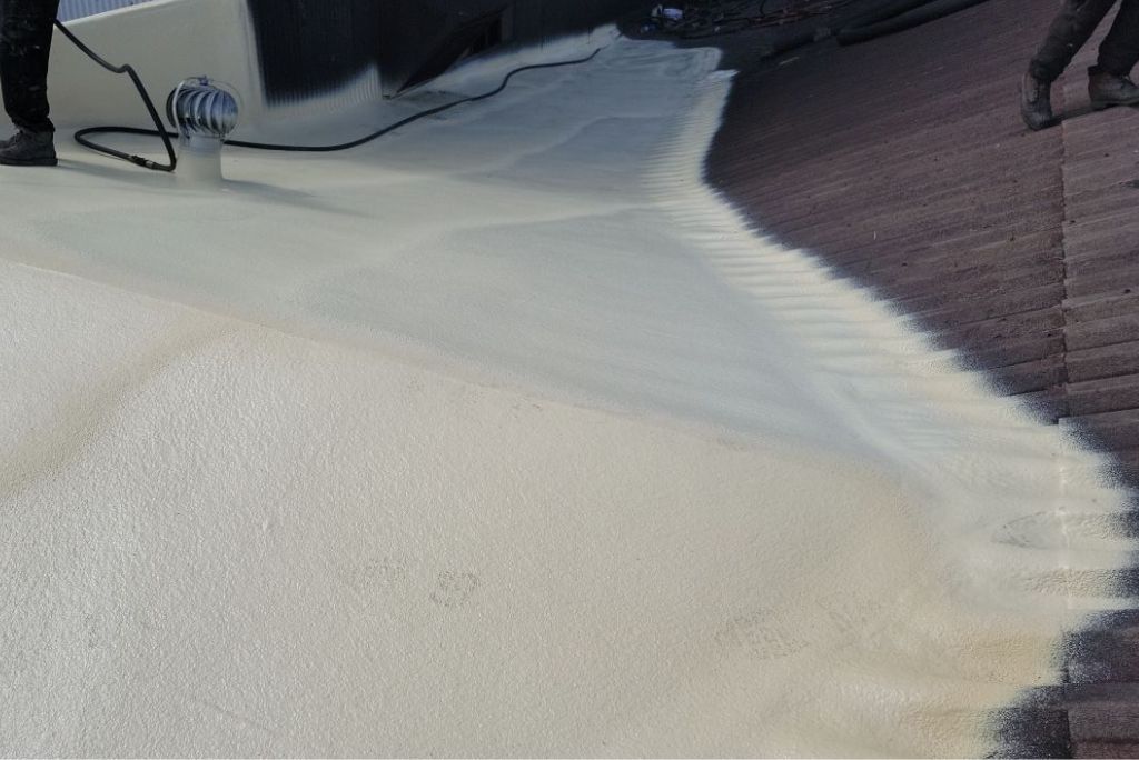 Finished photo of Spray Foam Roofing at a Commercial Roof in Elyria, Ohio