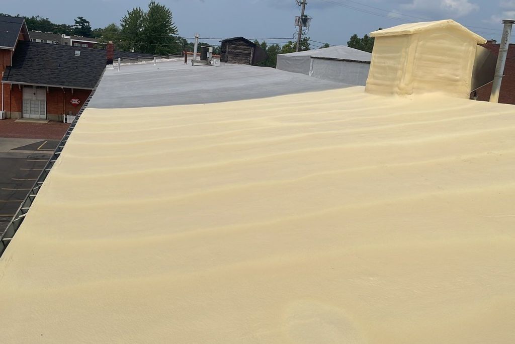 In-Progress Spray Foam Roofing Project in Elyria, Ohio